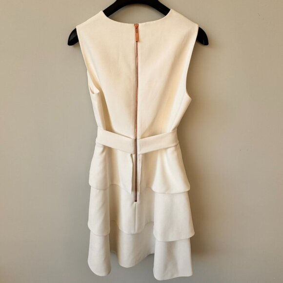 Ted Baker Reinah White Tiered Flounce Mini Dress - Picture 5 of 10